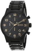 Hugo Boss Miesten kello 1513275 Chronograph Musta/Teräs Ø44 mm