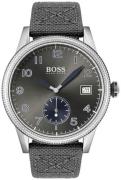 Hugo Boss Miesten kello 1513683 Harmaa/Nahka Ø44 mm