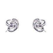 Dazzling Earring Silver Col, Studs As A Knot