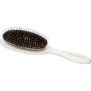 Lenoites Hair Brush Wild Boar with pouch and cleaner tool White