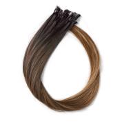 Rapunzel Nail Hair  Premium Straight 60 cm Deep Brown ColorMelt C