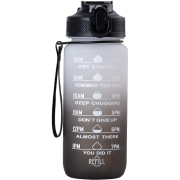 Beauty Rebels Motivational Water Bottle 600 ml Black/Grey