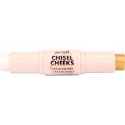 Barry M Chisel Cheeks Highlighter Cream Duo Silver/Gold