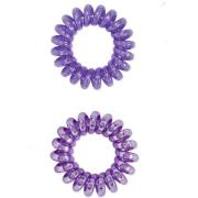 Dessata no-pulling hårsnoddar Glitter + metal lila