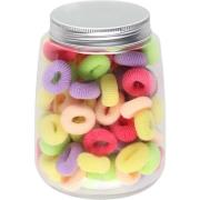 Mineas Hairbands 100 Pcs In A Jar Multicolored