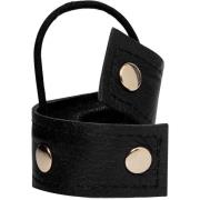 Corinne Leather Band Short Bendable Rivets Black/Gold Rivets