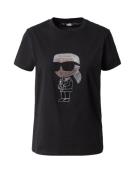 Karl Lagerfeld Paita 'Ikonik 2.0'  beige / musta / hopea