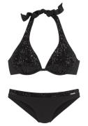 BRUNO BANANI Bikini  musta / hopea