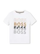 BOSS Kidswear Paita  tummabeige / musta / valkoinen