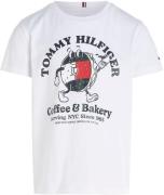 TOMMY HILFIGER Paita  verenpunainen / musta / valkoinen