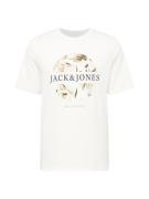 JACK & JONES Paita 'JJFLOOR'  beige / musta / valkoinen