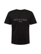 JACK & JONES Paita 'JPRBLAJARED'  musta / valkoinen