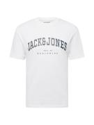 JACK & JONES Paita 'JJECaleb'  musta / valkoinen