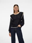 VERO MODA Neulepaita 'VMMADELYN'  musta / offwhite