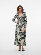 VERO MODA Mekko 'VMBELINE BEA'  beige / norsunluu / smaragdi / musta