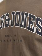 JACK & JONES Paita 'JJECALEB'  meleerattu ruskea / musta / valkoinen