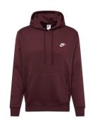 Nike Sportswear Collegepaita 'Club Fleece'  burgundin punainen / valko...