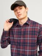 JACK & JONES Paita 'JJJoshua'  marine / viininpunainen / valkoinen