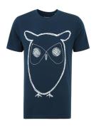 KnowledgeCotton Apparel Paita 'Big Owl'  laivastonsininen / valkoinen