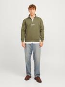 JACK & JONES Collegepaita 'JORVESTERBRO'  oliivi / offwhite