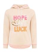 Zwillingsherz Collegepaita 'Hope Love Luck'  beige / oranssi / vaalean...