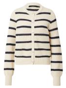 VERO MODA Neuletakki 'VMAMAZING'  beige / laivastonsininen