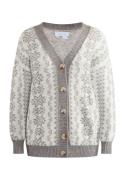 usha BLUE LABEL Neuletakki 'Lynnea'  beige / harmaa