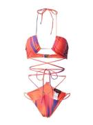 Misspap Bikini  tummanvioletti / oranssi / vaaleanpunainen