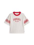 TOMMY HILFIGER Paita  punainen / valkoinen