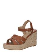 Lauren Ralph Lauren Sandaalit 'SOFFIA ESPDR-ESPADRILLES-WEDGE'  ruskea