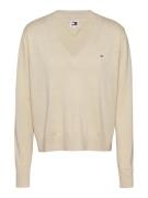 Tommy Jeans Neulepaita 'ESSENTIAL'  meleerattu beige