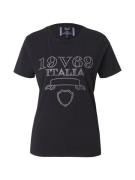 19V69 ITALIA Paita 'Bella'  musta / hopea