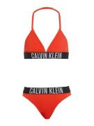 Calvin Klein Swimwear Bikini 'Intense Power'  oranssinpunainen / musta...