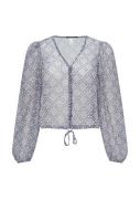 QS Pusero  vaaleansininen / sinappi / offwhite