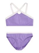 Abercrombie & Fitch Bikini  tummanvioletti / valkoinen