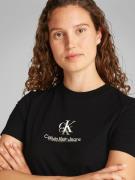 Calvin Klein Jeans Paita 'SHADOW'  vaaleabeige / musta / valkoinen