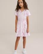 WE Fashion Mekko  vaalea pinkki / offwhite