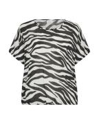 Kaffe Pusero 'Amber'  musta / offwhite