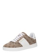 GUESS Matalavartiset tennarit 'Jrone5'  tummabeige / umbra / valkoinen