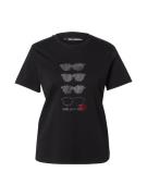 Karl Lagerfeld Paita 'SUNGLASSES'  karpalo / musta / hopea
