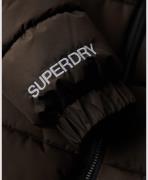 Superdry Välikausitakki 'Spirit'  tummanruskea / valkoinen