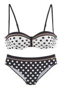 LASCANA Bikini  musta / valkoinen