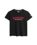 Superdry Toiminnallinen paita  vadelma / eosiini / musta
