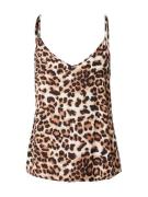 VERO MODA Toppi 'VMEASY JOY'  tummabeige / ruskea / musta