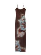 Bershka Mekko  vaaleansininen / tummanruskea / persikka