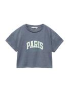 MANGO KIDS Paita 'PARIS'  vaaleabeige / meleerattu sininen / vihreä