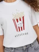 ONLY Paita 'ONLBurst Popcorn'  rubiininpunainen / musta / hopea / valk...