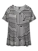 VERO MODA Paita 'VMEASY JOY'  musta / valkoinen