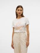 VERO MODA Paita  beige / oranssi / valkoinen