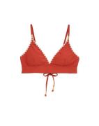WE Fashion Bikinitoppi  oranssinpunainen / valkoinen